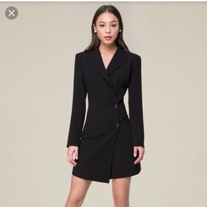 Bebe Black Double Breasted Dress